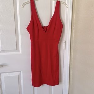 Red body con dress, size medium, brand love crazy, never worn